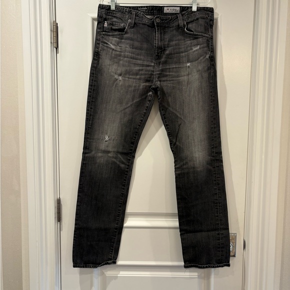 AG Adriano Goldschmied Dark Gray Straight Jeans - Picture 1 of 8